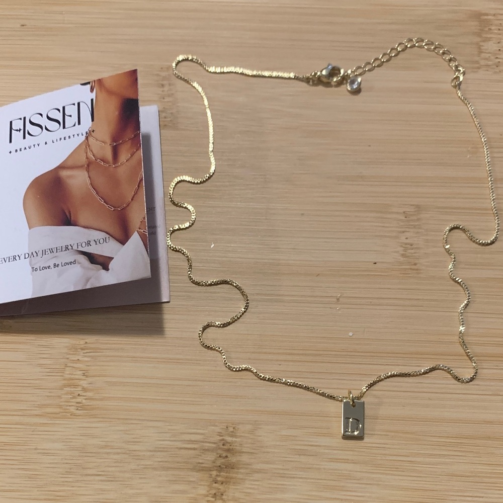 NWT Gold Plated Initial “D” Necklace
